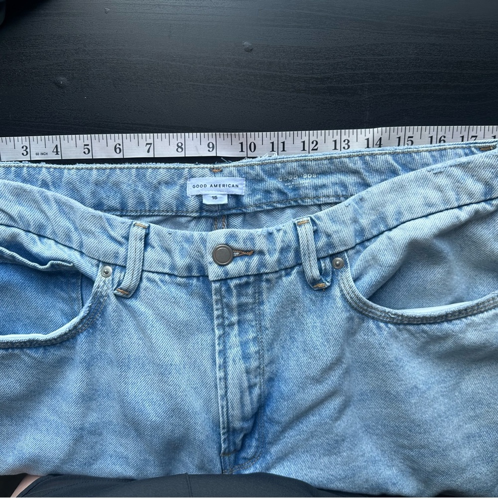 Good American Distressed Good 90’s Relaxed Jeans size 15 EUC - Picture 15 of 16